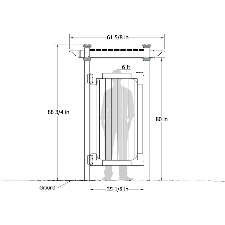 Hampton Vinyl Outdoor Shower Kit